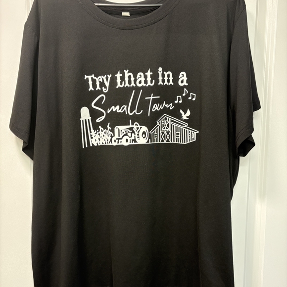 5/$25 Black Graphic Short Sleeve Tee - Picture 2 of 4